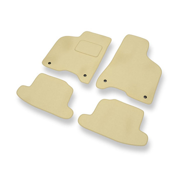 Fußmatten Auto für Seat Arosa I, II Hatchback (1997-2004) - Premium Velours beige Automatten Autoteppiche