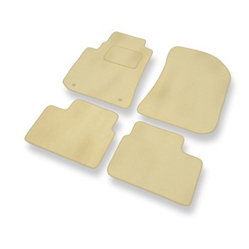 Fußmatten Auto für Rover 75 Limousine, Tourer (1999-2005) - Premium Velours beige Automatten Autoteppiche