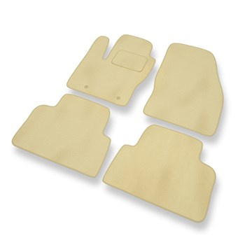Fußmatten Auto für Ford Kuga I SUV (2008-2012) - Premium Velours beige Automatten Autoteppiche