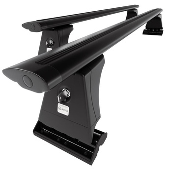 Aluminium-Dachträger für Peugeot 207 (2006-2012) - schwarz Dachträger Dachgepäckträger - Montagepunkte