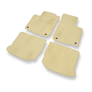 Fußmatten Auto für Volkswagen Golf IV Hatchback, Cabriolet, Variant (1997-2006) - Premium Velours beige Automatten Autoteppiche