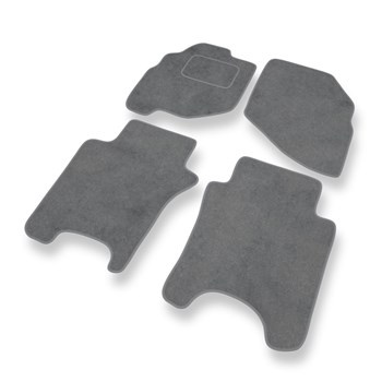 Fußmatten Auto für Honda Jazz II Hatchback (2002-2008) - Premium Velours graue Automatten Autoteppiche