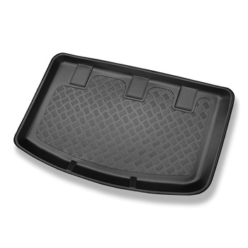 Kofferraumwanne für Kia Rio III UB Hatchback (08.2011-01.2017) - Kofferraummatte rutschfest Schutzmatte - erhoehte Ladeflaeche; XL mit Staufach