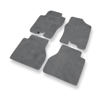 Fußmatten Auto für Nissan Navara D40 Pick-Up (2005-2014) - Premium Velours graue Automatten Autoteppiche