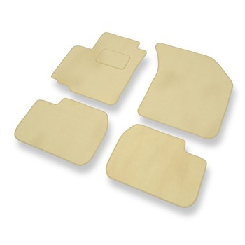 Fußmatten Auto für Fiat Sedici Crossover (2005-2014) - Premium Velours beige Automatten Autoteppiche