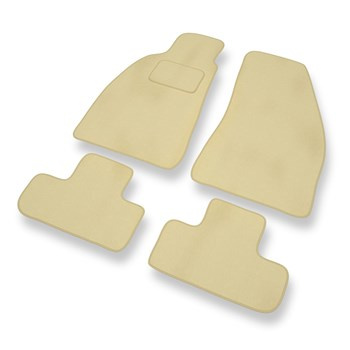 Fußmatten Auto für Alfa Romeo Spider V Cabriolet (1994-2006) - Premium Velours beige Automatten Autoteppiche