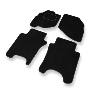 Fußmatten Auto für Honda Jazz II Hatchback (2002-2008) - Premium Velours schwarze Automatten Autoteppiche