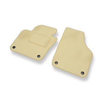 Fußmatten Auto für SEAT Alhambra II Van (2010-2020) - Premium Velours beige Automatten Autoteppiche
