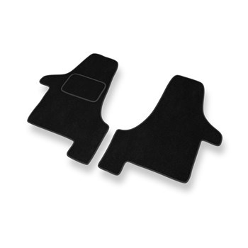 Fußmatten Auto für Volkswagen Transporter T5 Van (2003-2015) - Premium Velours schwarze Automatten Autoteppiche