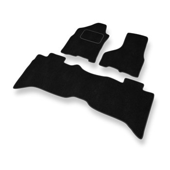 Fußmatten Auto für Dodge RAM IV Pick-Up (2009-2018) - Premium Velours schwarze Automatten Autoteppiche