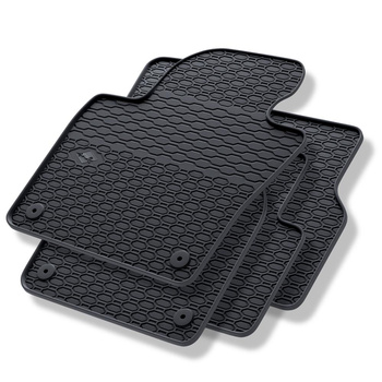 Gummifußmatten Auto für Volkswagen Tiguan I SUV (2007-2015) - Gummimatten Gummi Fußmatten - schwarz - 4 Stk.