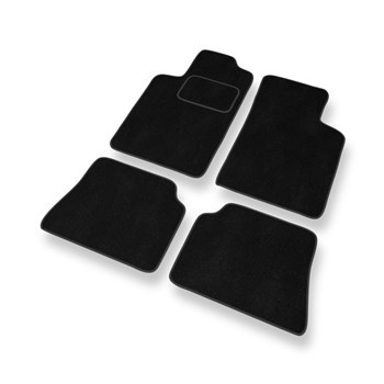 Fußmatten Auto für Renault Megane I Coupé, Grandtour, Hatchback, Cabriolet, Limousine (1995-2002) - Premium Velours schwarze Automatten Autoteppiche