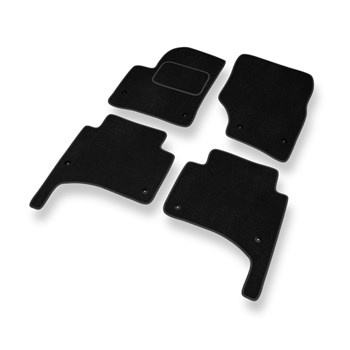 Fußmatten Auto für Volkswagen Touareg I SUV (2002-2010) - Premium Velours schwarze Automatten Autoteppiche
