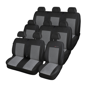 Maßgeschneiderte Sitzbezüge Auto für Opel Vivaro B Bus (2014-2019) - Autositzbezüge Schonbezüge für Autositze - 9 Sitze (geteilter Sitz) - E2