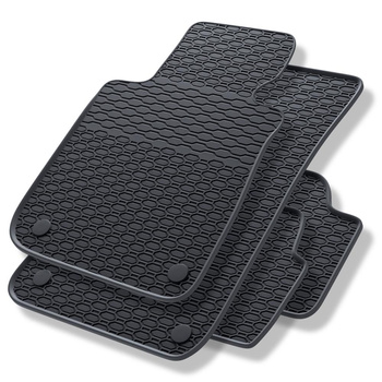 Gummifußmatten Auto für BMW X1 E84 Crossover (2009-2015) - Gummimatten Gummi Fußmatten - schwarz - 4 Stk.