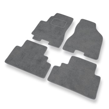 Fußmatten Auto für Hyundai Tucson I SUV (2004-2010) - Premium Velours graue Automatten Autoteppiche