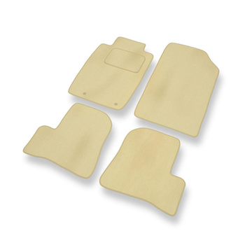 Fußmatten Auto für Peugeot 206 I Hatchback, Cabriolet, Limousine, SW (1998-2012) - Premium Velours beige Automatten Autoteppiche