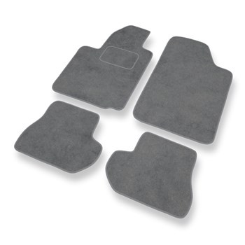 Fußmatten Auto für Citroen C2 Hatchback (2003-2010) - Premium Velours graue Automatten Autoteppiche