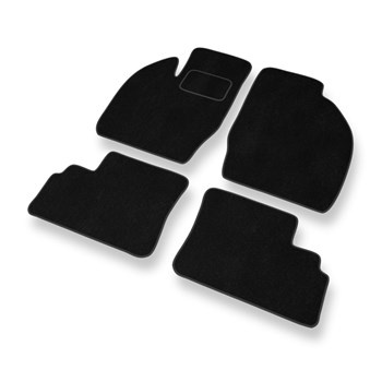 Fußmatten Auto für Opel Agila A Hatchback (2000-2007) - Premium Velours schwarze Automatten Autoteppiche