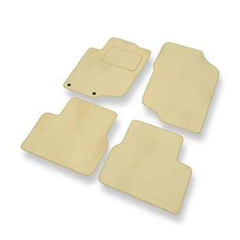 Fußmatten Auto für Peugeot 207 Hatchback, Cabriolet, SW (2006-2012) - Premium Velours beige Automatten Autoteppiche