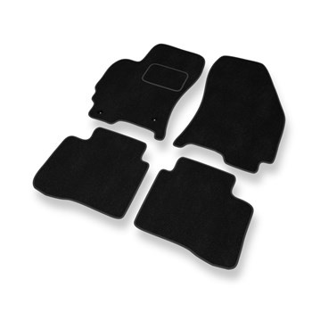 Fußmatten Auto für Ford Mondeo III Hatchback, Kombi, Limousine (2000-2007) - Premium Velours schwarze Automatten Autoteppiche