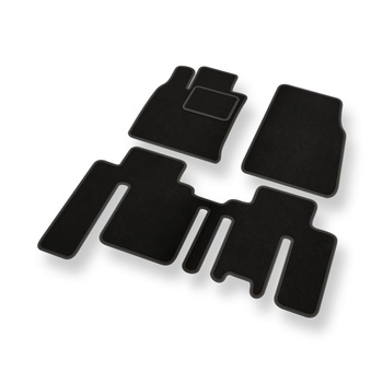Fußmatten Auto für Mazda CX-9 SUV (2006-2015) - Premium Velours schwarze Automatten Autoteppiche