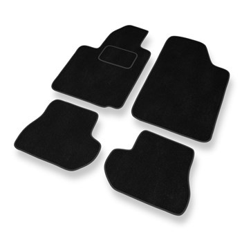 Fußmatten Auto für Citroen C2 Hatchback (2003-2010) - Premium Velours schwarze Automatten Autoteppiche