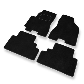 Fußmatten Auto für Hyundai Tucson I SUV (2004-2010) - Premium Velours schwarze Automatten Autoteppiche