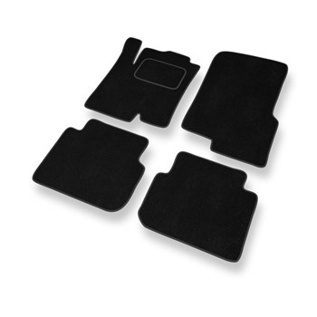 Fußmatten Auto für Smart ForFour I Hatchback (2004-2006) - Premium Velours schwarze Automatten Autoteppiche