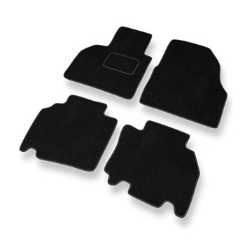 Fußmatten Auto für Renault Kangoo II Van (2012-2021) - Premium Velours schwarze Automatten Autoteppiche