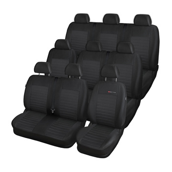 Maßgeschneiderte Sitzbezüge Auto für Opel Vivaro B Bus (2014-2019) - Autositzbezüge Schonbezüge für Autositze - 9 Sitze (geteilter Sitz) - E4