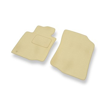 Fußmatten Auto für Toyota Aygo I Hatchback (2005-2014) - Premium Velours beige Automatten Autoteppiche