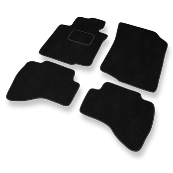 Fußmatten Auto für Citroen C1 I Hatchback (2005-2014) - Premium Velours schwarze Automatten Autoteppiche