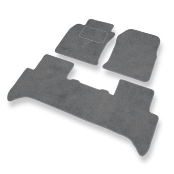 Fußmatten Auto für Toyota Land Cruiser J120 SUV (2002-2009) - Premium Velours graue Automatten Autoteppiche
