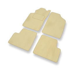 Fußmatten Auto für Toyota Avensis I Kombi, Liftback, Limousine (1997-2003) - Premium Velours beige Automatten Autoteppiche