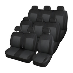 Maßgeschneiderte Sitzbezüge Auto für Renault Trafic II Van (2001-2014) - Autositzbezüge Schonbezüge für Autositze - 9 Sitze (nicht geteilte Sitzfläche) - E3