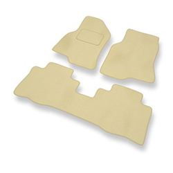 Fußmatten Auto für Chevrolet Captiva I SUV (2006-2011) - Premium Velours beige Automatten Autoteppiche