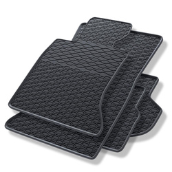 Gummifußmatten Auto für BMW 5er F10, F11 Limousine, Touring (2013-2017) - Gummimatten Gummi Fußmatten - schwarz - 4 Stk.