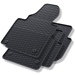 Gummifußmatten Auto für Volkswagen Touran I MPV (2003-2010) - Gummimatten Gummi Fußmatten - schwarz - 4 Stk.