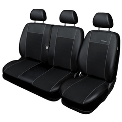 Maßgeschneiderte Sitzbezüge Auto für Opel Vivaro B Bus, Van (2014-2019) - Autositzbezüge Schonbezüge für Autositze - nur vordere Sitze - 1+2 - schwarz