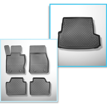 Set Kofferraumschale und angepasste Autoteppiche TPE für: BMW 3er F31 Touring (12.2012-02.2019) - X-drive