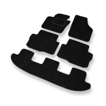 Fußmatten Auto für Seat Alhambra II Van (2010-2020) - Premium Velours schwarze Automatten Autoteppiche