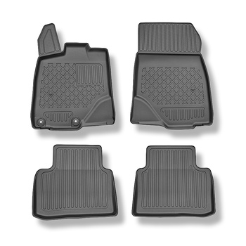 TPE Fußmatten Auto für Peugeot 5008 III Hybrid (mild hybrid) SUV (10.2024-....) - schwarz Automatten Autoteppiche - ohne dritte Sitzreihe