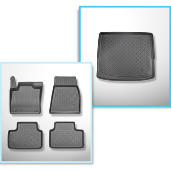 Set Kofferraumschale und angepasste Autoteppiche TPE für: Volvo C40 Recharge Crossover (12.2021-....)
