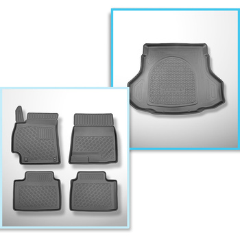 Set Kofferraumschale und angepasste Autoteppiche TPE für: Hyundai Elantra CN7 VII Limousine (01.2021-....)