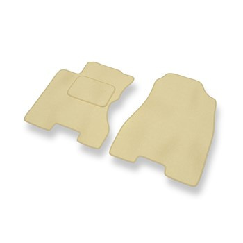 Fußmatten Auto für Renault Koleos I SUV (2008-2015) - Premium Velours beige Automatten Autoteppiche