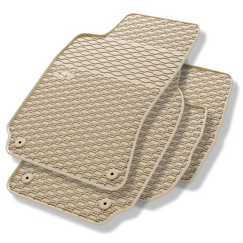 Gummifußmatten Auto für Volkswagen Passat B5 Limousine, Variant (1996-2005) - Gummimatten Gummi Fußmatten - beige - 4 Stk.