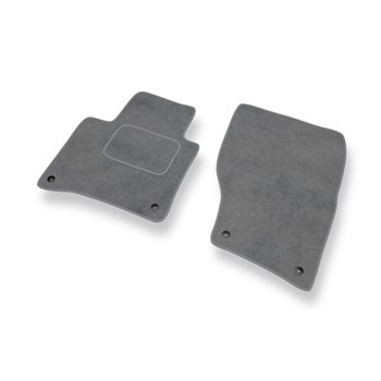 Fußmatten Auto für Volkswagen Touareg II SUV (2010-2017) - Premium Velours graue Automatten Autoteppiche