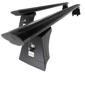 Aluminium-Dachträger für Skoda Fabia mk I (2001-2008) - schwarz Dachträger Dachgepäckträger - Montagepunkte