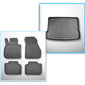 Set Kofferraumschale und angepasste Autoteppiche TPE PREMIUM für: BMW X2 F39 SAC (03.2018-10.2023)